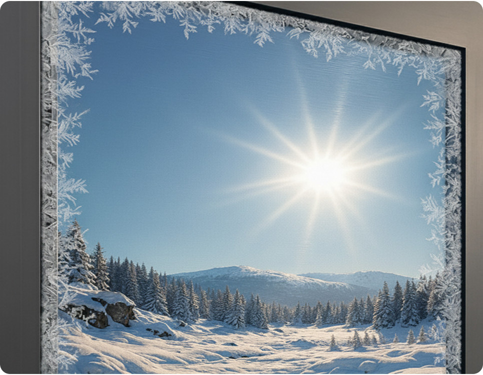 Customised cold-proof film: thermal armour for windows